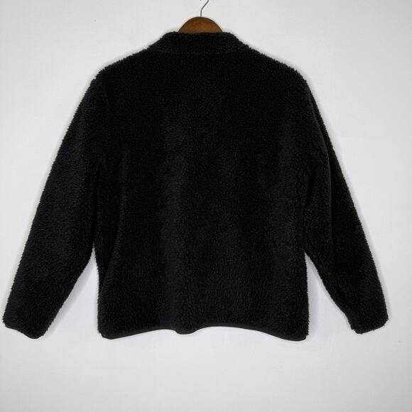 Topo Designs Jacket Mens Small Black Reversible Sherpa Fleece Zip Pockets - Picture 7 of 11